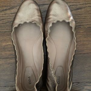 CHLOÉ ‘LAUREN’ SCALLOPED BALLERINA FLAT SIZE 41.5